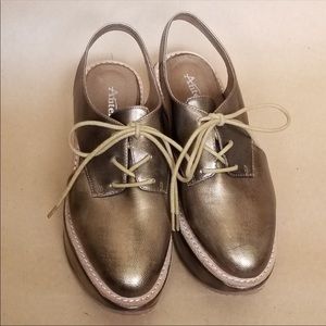 Antelope lace up sling back oxford platforms